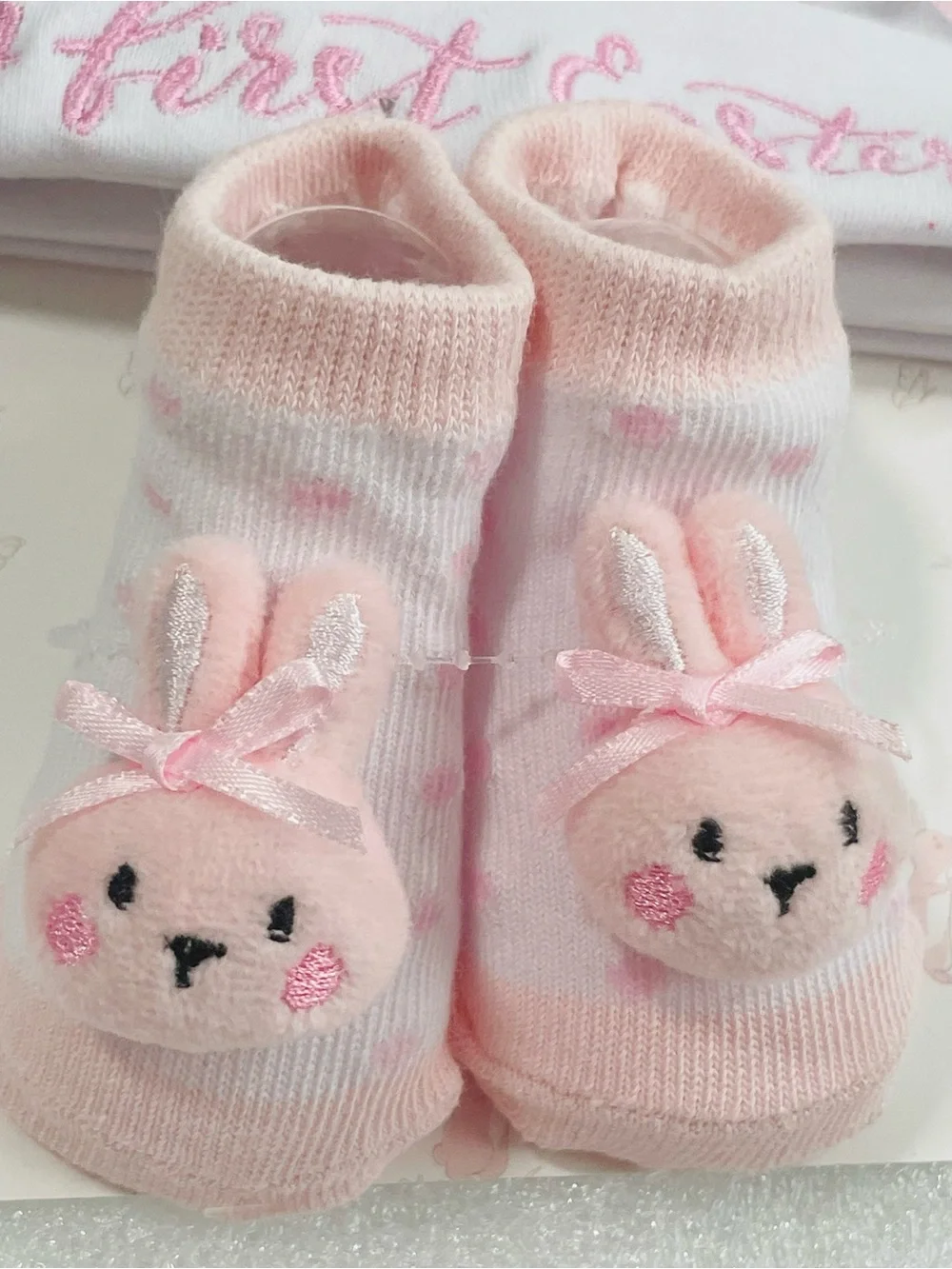 My First Easter Baby Hat & Booties Set - Pink